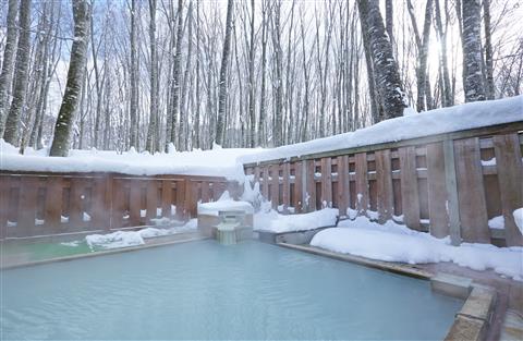 休暇村乳頭温泉郷　露天風呂（冬頃撮影）